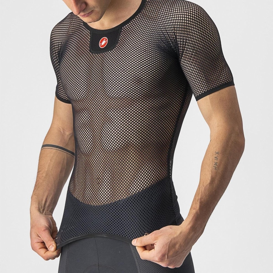 Castelli CORE MESH 3 SS Miesten Base Layer Mustat | KRID-31504