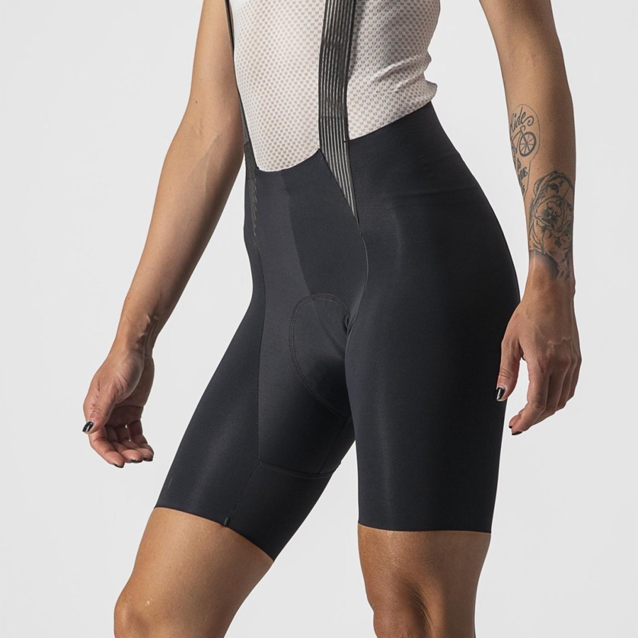 Castelli FREE AERO RC W Naisten Bib Shortsit Mustat | AHFG-12386