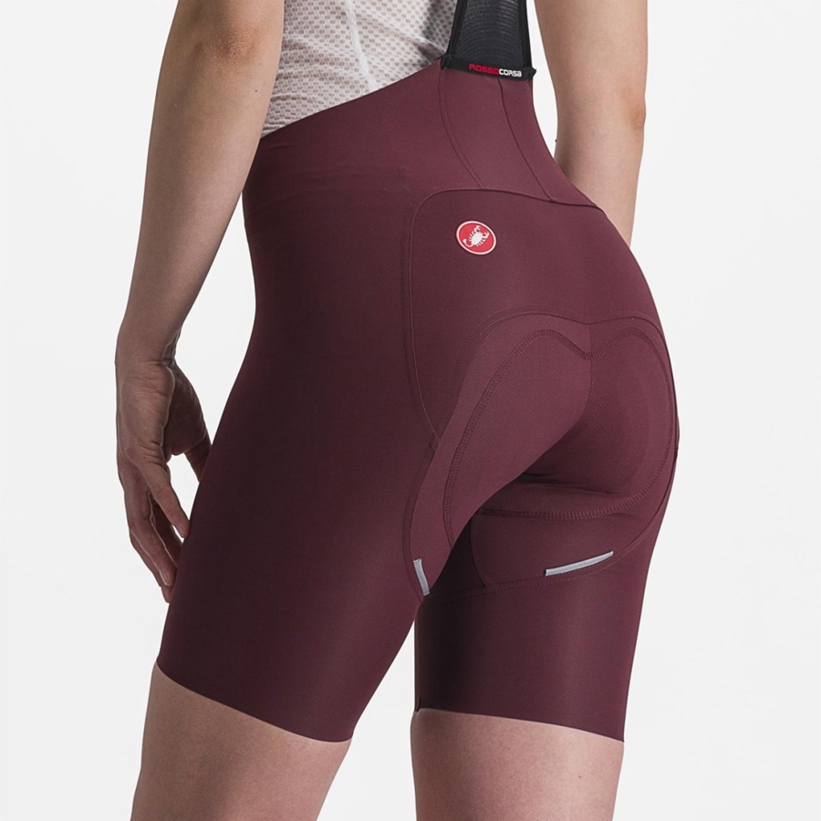 Castelli FREE AERO RC W Naisten Bib Shortsit Syvä Viininpunainen | BYKZ-52308
